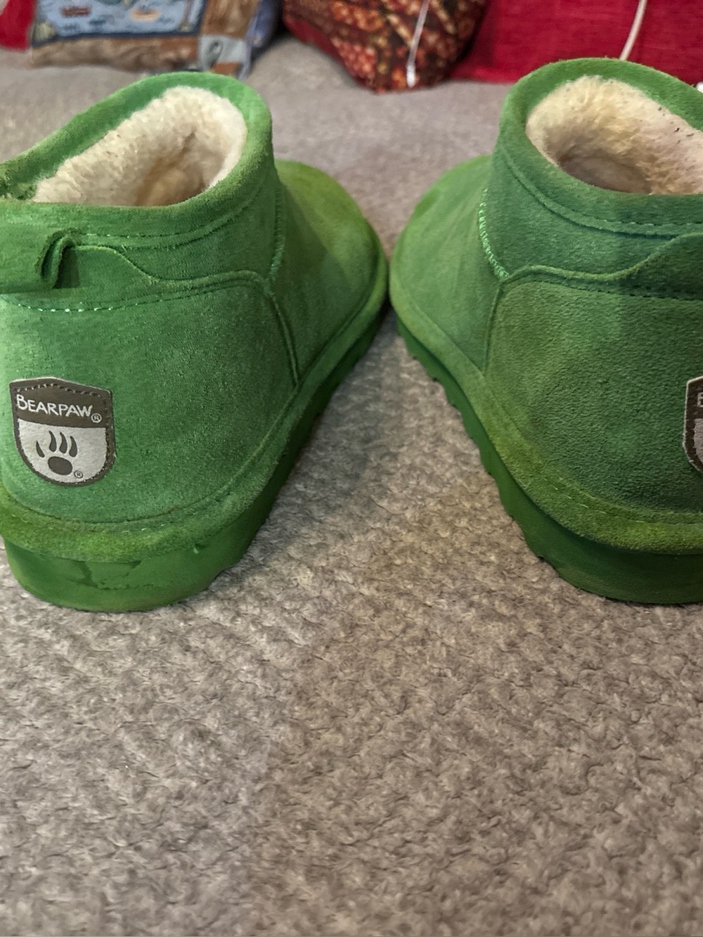 BearPaw Tan Shearling-Lined Slippers